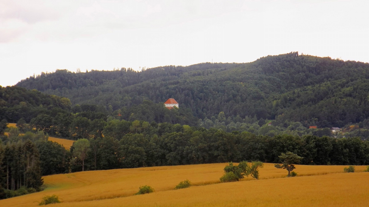 Burg Stefling vor den Weißenhofer Hängen