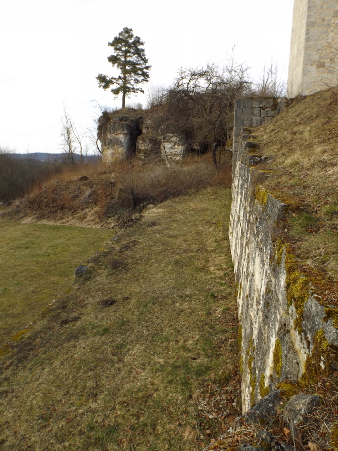 Neuzeitliche Stützmauer auf dem Breitenstein