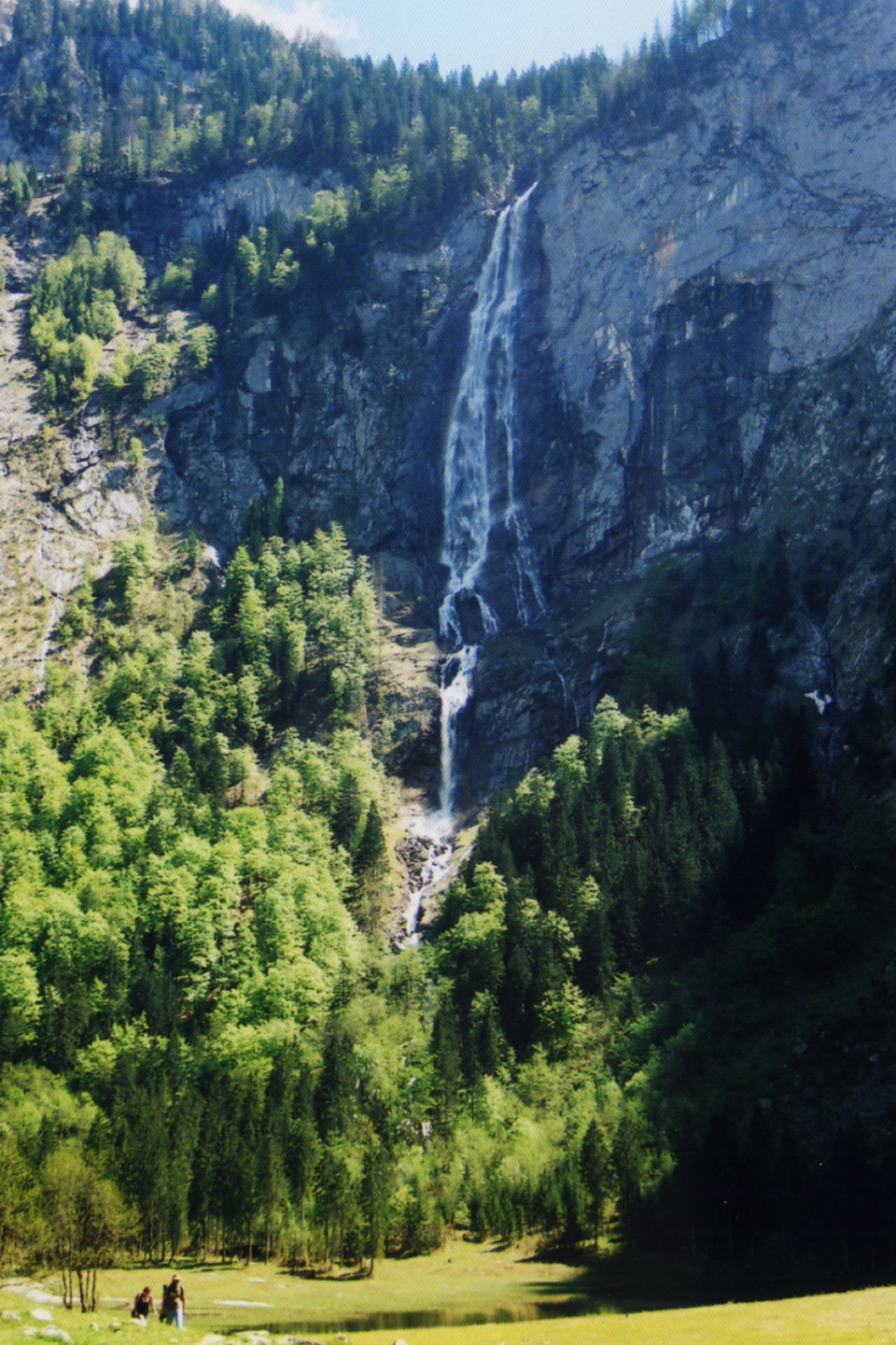 Röthbachfall in seiner gesamten Pracht. Er gilt als höchster Wasserfall Deutschlands